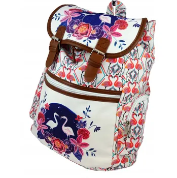 Školní batoh vícekomorový Marysja modrý, růžový, vícebarevný