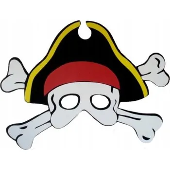 Karnevalová maska PIRÁTSKÁ MASKA z pěny na karneval, maškarní