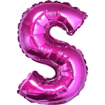 Balónek GoDan Fóliový balónek "písmeno S" - růžový 35cm (FG-L35RS)