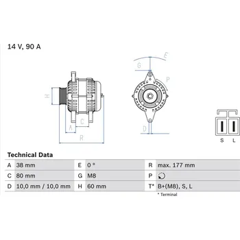 Autoelektrika Generátor BOSCH 0 986 049 800