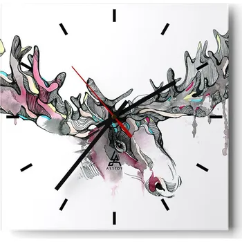 Hodiny Velké nástěnné hodiny 40x40 Abstrakce Skleněné tiché hodiny