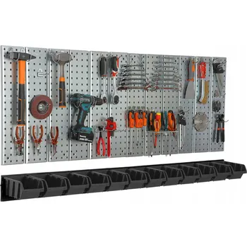 Obraz Kovová dílenská tabule na nářadí s 12 boxy