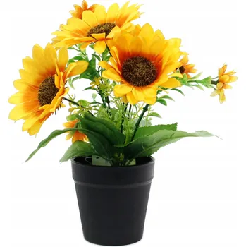 umělá květina UMĚLÉ KVĚTY V KVĚTINÁČI Slunečnice 25 cm