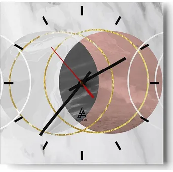 Hodiny Velké nástěnné hodiny 40x40 Abstrakce Skleněné tiché hodiny