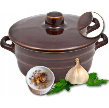 Hrnec HRNEC S VÍČKEM, KAMENINOVÝ SUD NA SÁDLO, KERAMICKÝ, K NAKLÁDÁNÍ 1L