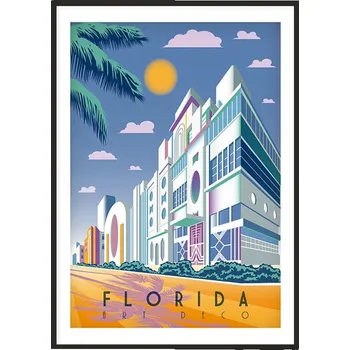 Obraz OBRAZ PLAKÁT V RÁMU 33x43 cm Florida P1292