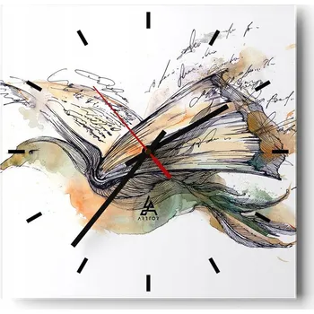 Hodiny Velké nástěnné hodiny 40x40 Abstrakce Skleněné tiché hodiny