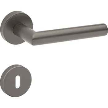 Dveřní kování TI - FAVORIT - R AP 2002 rozety BB, klika/klika T - Titan (141)