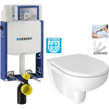 GEBERIT KOMBIFIX ECO, nádržka UP 320 bez tlačítka + WC JIKA LYRA PLUS RIMLESS + SEDÁTKO DURAPLAST SLOWCLOSE 110.302.00.5 LY2