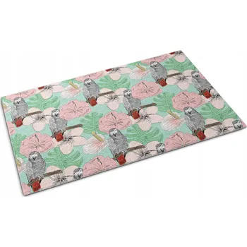 Rohožka Venkovní rohožka podložená gumou na boty Papoušci v tropech Velká 150x100 cm