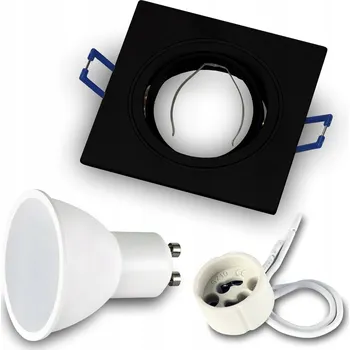 Žárovka Halogenové svítidlo ČERNÉ LITÉ + LED žárovka GU10 7W 4000K