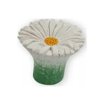 Nábytkové kování Nábytková úchytka SIRO H127-38A58 , bílý květ