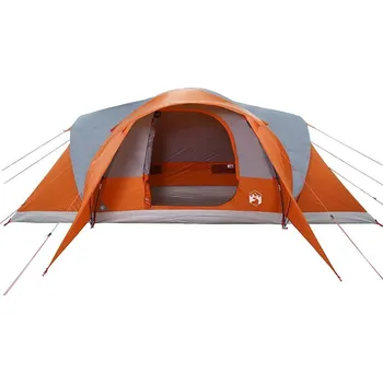 Stan OMAXI Rodinný stan kopule pro 6 osob šedý a oranžový nepromokavý 657078