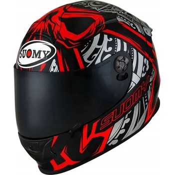 Helma na motorku SUOMY PŘILBA SR SPORT CROSSBONES RED VELIKOST L KSSR0043.5