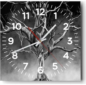 Hodiny Nástěnné hodiny do obýváku 40x40 Strom Tiché hodiny na skle Bez hlučný