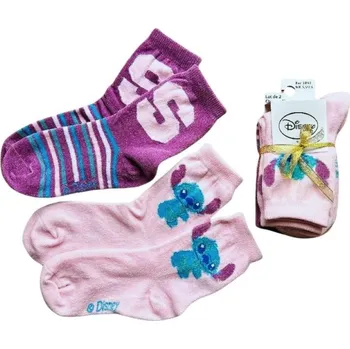 Pánské ponožky SADA 2 KS PONOŽKY STITCH, sleva SC xh39008 růžovo - fialové Velikost: 39-41