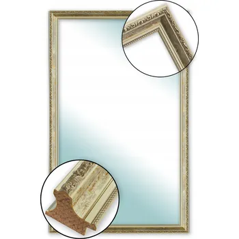 Zrcadlo Zrcadlo s rámem ZDOBENÉ BÍLÉ STŘÍBRNÉ ZLATÉ 100x50