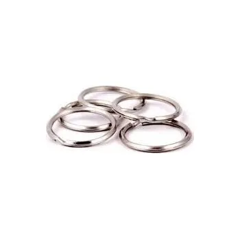 SADA KROUŽKŮ NA KLÍČE DRÁTĚNÝ TROJÚHELNÍK NIKL 10 KS