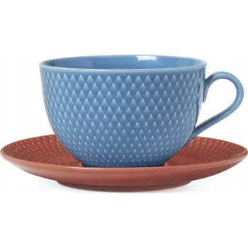 Lyngby RHOMBE Šálek na čaj 390 ml Modrý