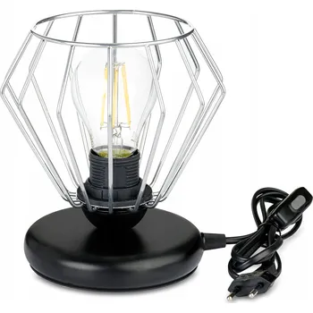 Lampička Noční lampa Stolní lampa loft na LED žárovku E27 Drátěná
