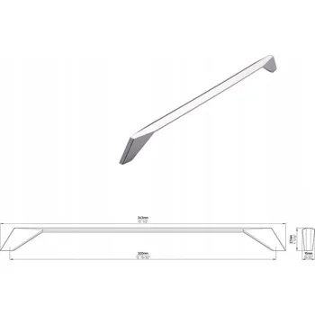 Nábytkové kování Nábytková úchytka SIRO 2343-343ZN1 chrom lesklý