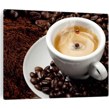 Varná deska Tvrzené sklo jako kryt indukční desky - motiv šálek káva