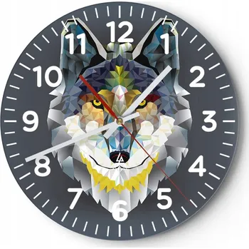 Hodiny Kuchyňské nástěnné hodiny 30x30 Abstrakce Moderní skleněné hodiny Tiché