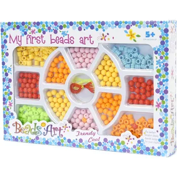 Dětské navlékací korálky KREATIVNÍ SADA KORÁLKŮ PRO VÝROBU NÁRAMKŮ