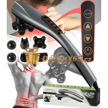 Masážní přístroj Multifunkční elektrický masér 6 nástavců