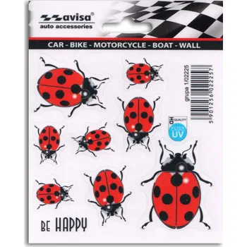 samolepka Samolepka automobilová Avisa s beruškou 11 x 10,5 cm