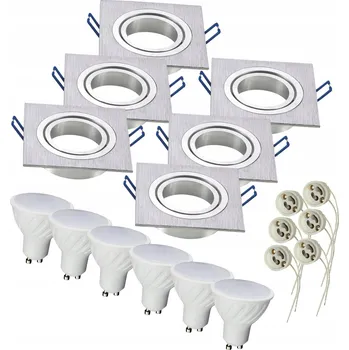 Stropní svítidlo zapuštěné LED-ONE 6 W patice GU10 stříbrné