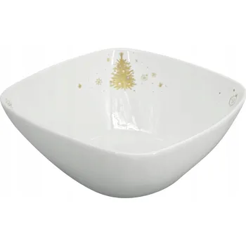 Vánoční mísa Quadro Zlatá Koleda (21x9cm), zlatý dekor
