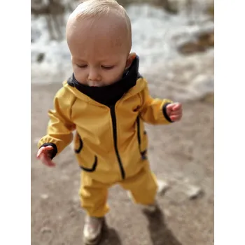 Dívčí bunda Yháček Softshellová bunda Yháček, podzim, hořčicová Velikost: 128