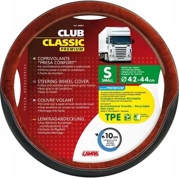 Potah na volant Potah volantu 42-44 cm černý dřevěný pro TIR