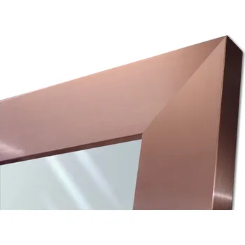 Zrcadlo Zrcadlo v rámu 110x40 růžové zlato vysoký lesk