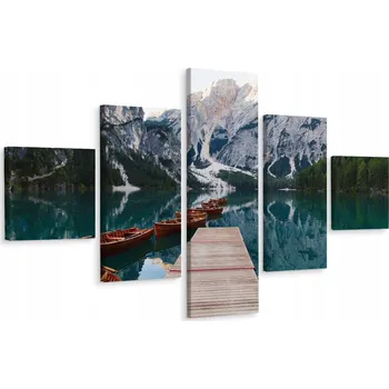 Obraz Vícedílný obraz JEZERO Hory Krajina 3D 150x90