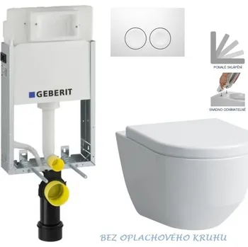 GEBERIT KOMBIFIXBasic vč. bílého tlačítka DELTA 21 + WC LAUFEN PRO RIMLESS + SEDÁTKO 110.100.00.1 21BI LP1
