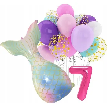 Balónek BALÓNKY sada na 7. narozeniny - MOŘSKÁ PANNA