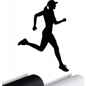 Samolepicí dekorace na vozidlo NÁLEPKA na auto SILUETA BĚŽCE 15x10,5 cm