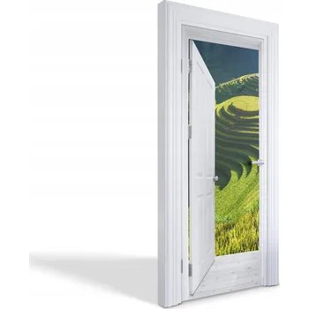 Fototapeta Ozdobná dekorativní fólie na dveře, nábytek, skříň - Dveře do přírody 75x205 cm