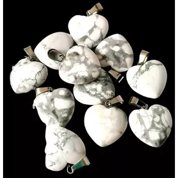 Přívěsek Magnezit přívěsek ve tvaru srdce – 2 cm pro duševní pohodu