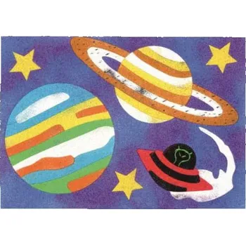 kreativní sada PIASKOWE OBRAZKI Pískové obrázky - Planety a vesmír - Sluneční soustava