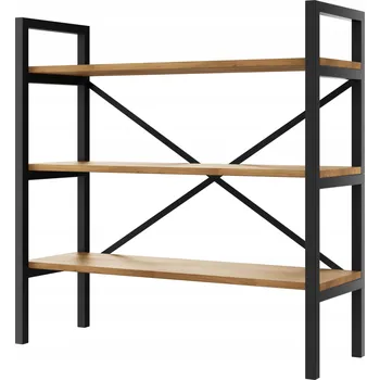 regál Industriální regál Loft na knihy dub D3-40 80cm