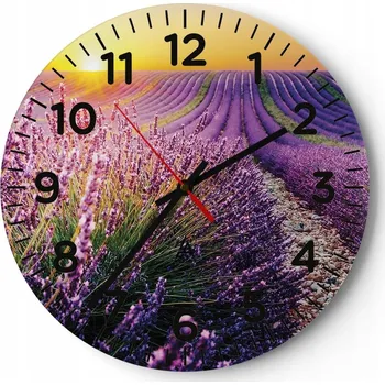 Hodiny Kuchyňské nástěnné hodiny 30x30 Krajina Moderní Skleněné hodiny do obýváku Tiché