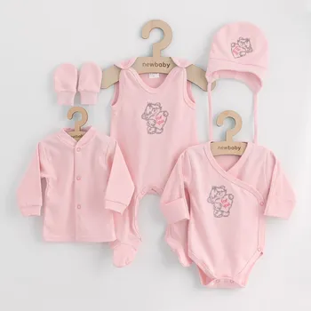 Kojenecká souprava New Baby Classic 5dílná kojenecká souprava do porodnice růžová