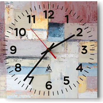 Hodiny Nástěnné hodiny do obýváku 40x40 Abstrakce Tiché hodiny Skleněné hodiny Bez hlučnosti