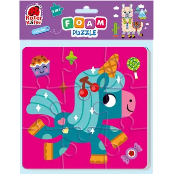Puzzle Pěnové puzzle 2v1 Roter Kafer Jednorožec a lama 25 dílků
