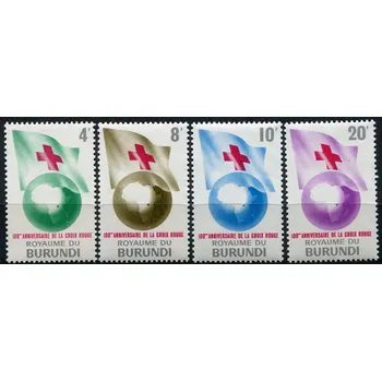 Poštovní známka (1963) MiNr. 59 - 66 A ** - Burundi - Červený kříž