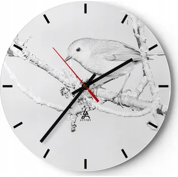 Hodiny Nástěnné hodiny do kuchyně 30x30 Světlé skleněné hodiny do obýváku Loft Tiché