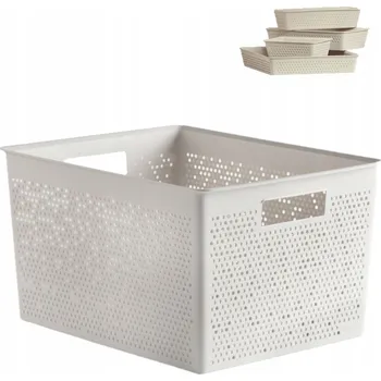 Úložný box Organizér do zásuvky 20L, košík do kanceláře, pokoje, obývacího pokoje, kuchyně, spíže - Bílý